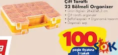 ÇİFT TARAFLI 22 BÖLMELİ ORGANİZER fiyat ve kampanya bilgisi